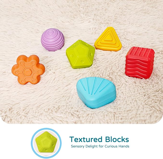 LiKee Montessori Activity Cube Toy, Sensory Shapes for Baby 12M+ - Image 6