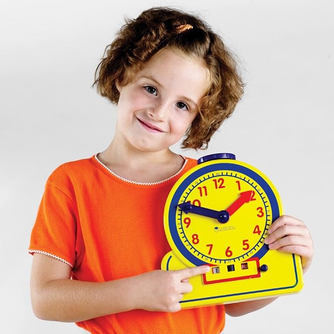 Learning Resources Primary Time Teacher Jr. 12 Hour Learning Clock - Image 3