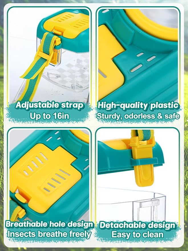 2 Sets Bug Catcher for Kids, Bug Catching Kit Gifts with Butterfly Net Toys - Image 4