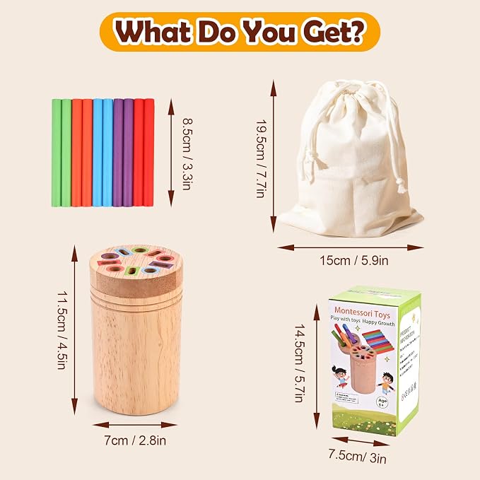 Color Sorting Toys for Toddler, Montessori Toys for 1-3 Year Old - Image 2