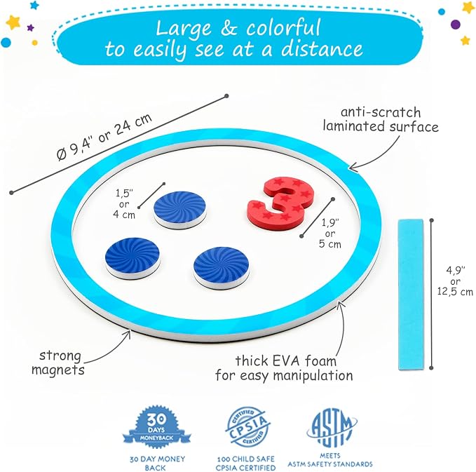 75 PCS Magnetic Number Bonds Set, Number Line Magnets Simply Magic - Image 3