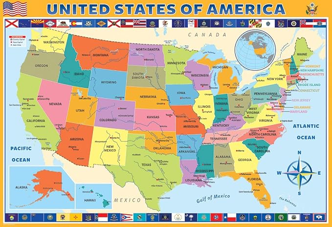 EuroGraphics Map of the United States of America Jigsaw Puzzle (200-Piece) - Image 2