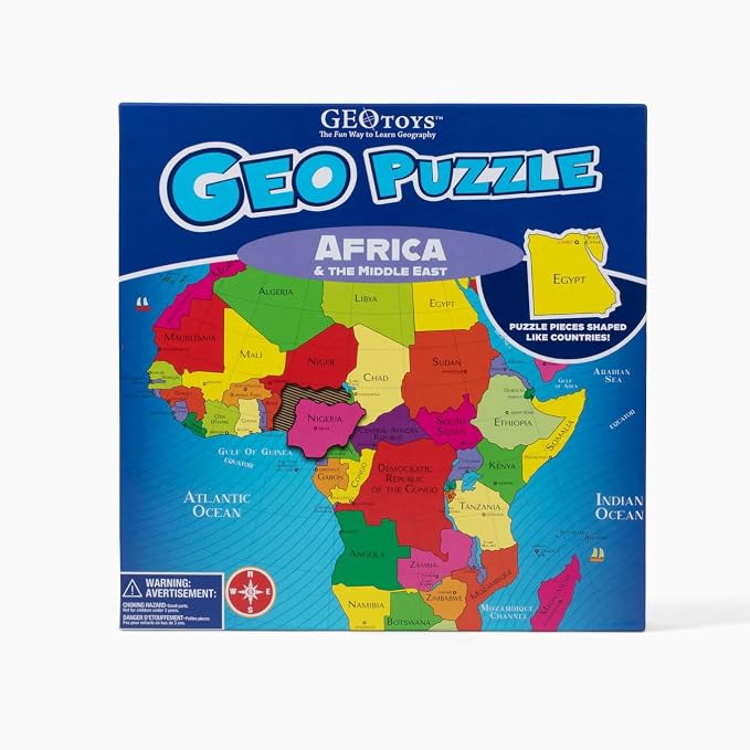 GeoPuzzle Africa & Middle East Jigsaw Puzzles, 65 Pc Puzzle for Kids - Image 2