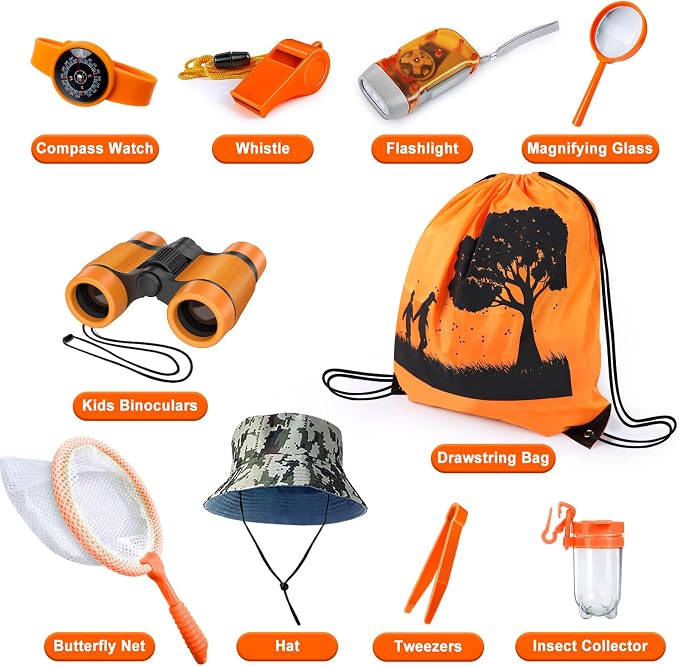 Kids Explorer Kit & Bug Catcher Kit, 10 Pcs Kids Outdoor Exploration Set - Image 3