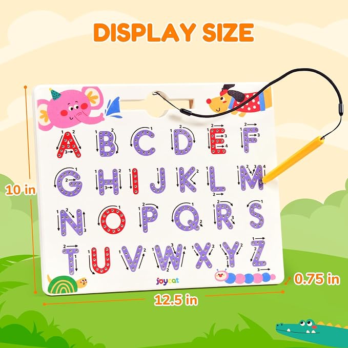 JoyCat Magnetic Animal Letter Tracing Board, Double-Sided ABC Writing Toy - Image 8