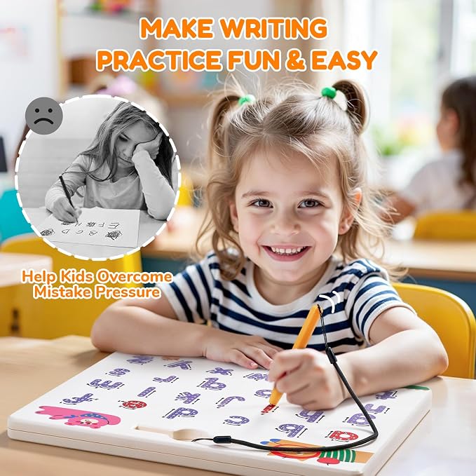 JoyCat Magnetic Animal Letter Tracing Board, Double-Sided ABC Writing Toy - Image 5