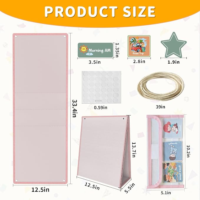 Pink Visual Schedule for Kids with Autism - 174 Picture Cards - Image 6
