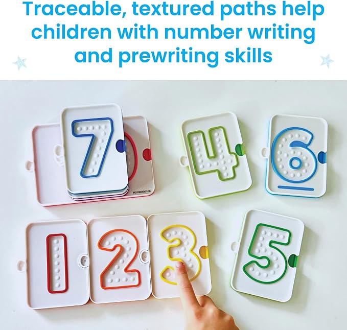 hand2mind Sensory Number Trays, Learning Numbers for Kids, Fine Motor Activities, Counting Toys for Sensory Seeking Kids, Texture Toys, Pre-Writing Skills for Toddlers, Montessori Math Materials - Image 3
