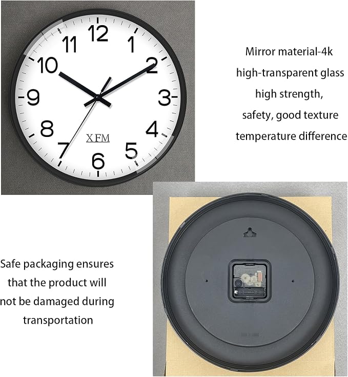 XFM 8 Inch Modern Small Wall Clocks Battery Operated - Image 8