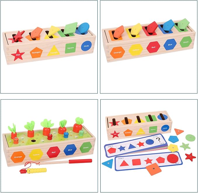 Montessori for Kids, Magnetic Color Shape Sorting Matching Box - Image 3