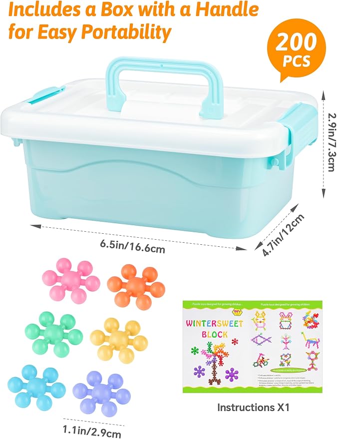200PCS Building Blocks STEM Construction Toy, Macaron Colors - Image 5