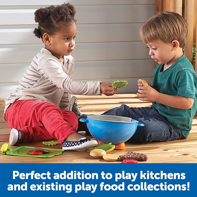 Learning Resources New Sprouts Grill It! Barbecue Set - Play Food for Kids, Kitchen Toys Accessories, Imaginative Play, Fine Motor Skills, Interactive Toddler Activities, Gifts for Boys and Girls - Image 4