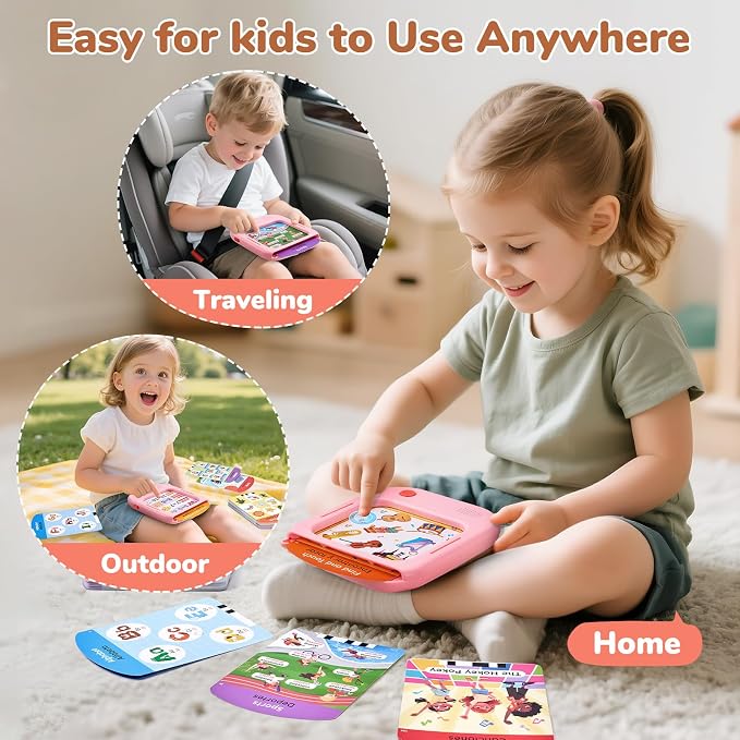 JoyCat Bilingual Kids Learning Tablet, 106 Pages Spanish-English Cards - Image 8