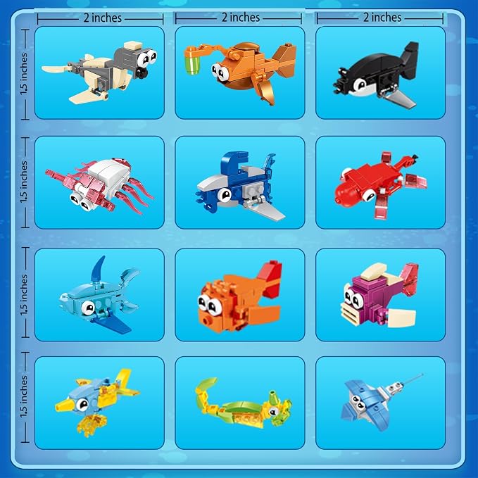 BRICHBROW 24 Pack Mini Animal Building Blocks STEM Party Favors for Kids - Image 5