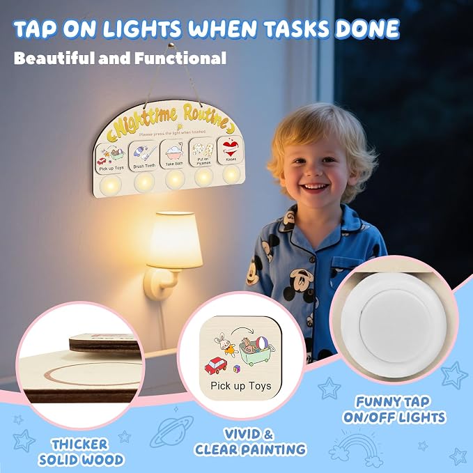 Bedtime Routine Chart for Toddlers, Visual Schedule Chart - Image 5