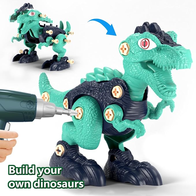 Jasonwell Kids Building Dinosaur Toys - Boys STEM Take Apart Construction Set Educational Dino Kit Play Set Easter Party Favors Christmas Birthday Gifts for Toddler Girls Age 3 4 5 6 7 8 + Year Old - Image 3