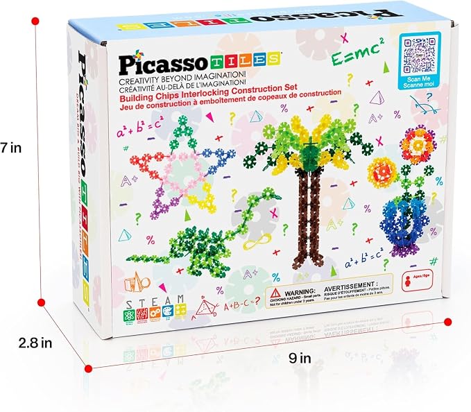 PicassoTiles Building Chips 600 Pieces Interlocking Construction Chips Creative Disc Block Toy Set STEM Learning Toys for Early Education and Child Brain Development Kids Boys Girls Age 3 and Up PTF60 - Image 9