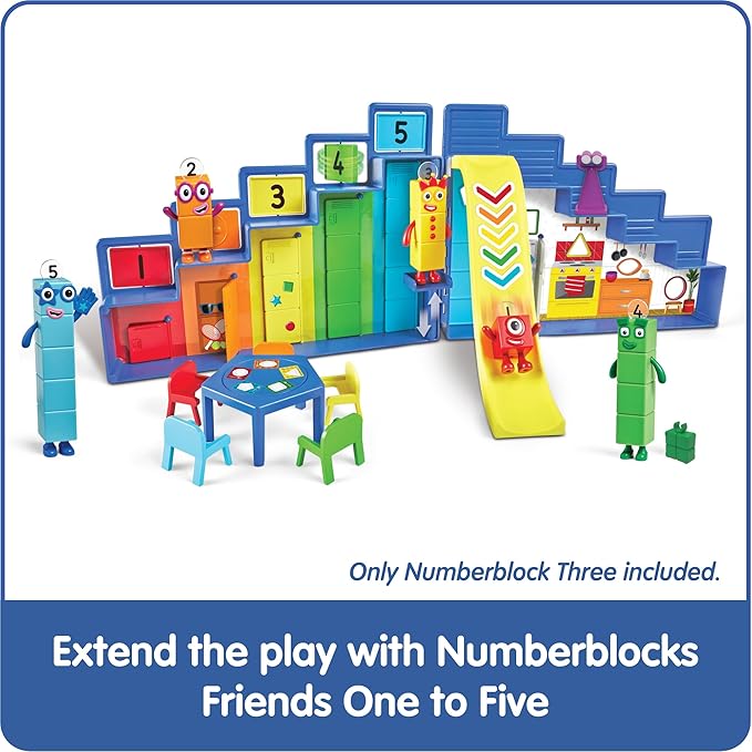 hand2mind Step Squad Mission Headquarters Playset - TV Show Action Figure Playset with 11 Accessories, Counting and Number Toys, for Toddlers and Kids Ages 3, 4, 5, 6, 7