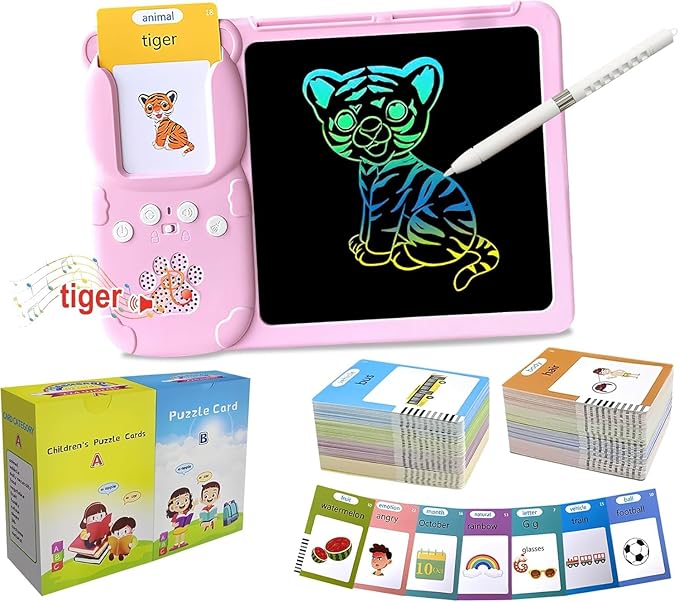 8.5" LCD Writing Tablet for Kids, Toddler Toys Talking Flash Cards for Boys and Girls, Learning Educational Montessori Speech Therapy 255 Sight Words