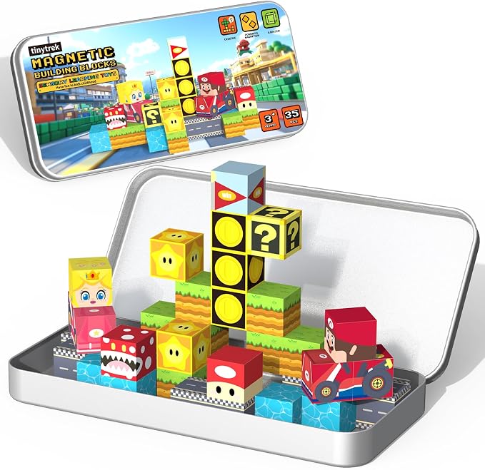 35PCS STEM Educational Mini Magnetic Building Blocks for Kids Ages 3-8 by Tinytrek