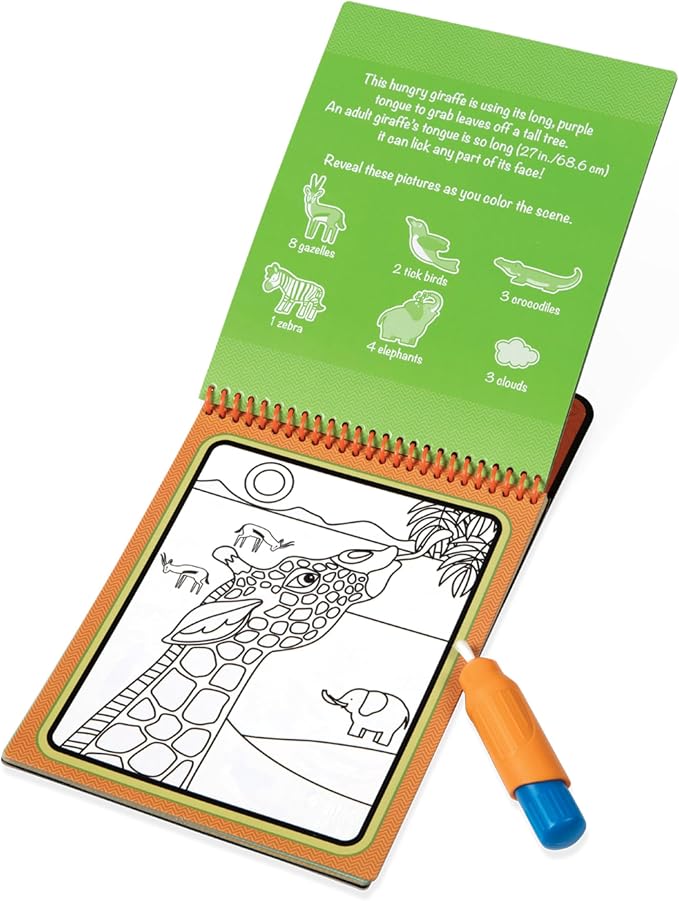 Melissa & Doug On The Go Water Wow! Reusable Water-Reveal Activity Pad - Safari - FSC Certified - Image 4