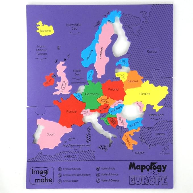 Imagimake Mapology Europe Map Puzzle, Learn Europe Geography, Ages 4+ by Imagimake