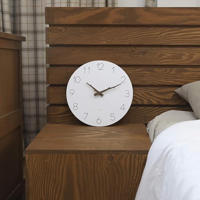 mooas Flatwood Wall Clock (Twig),12" Non-Ticking Sweep Movement - Image 9