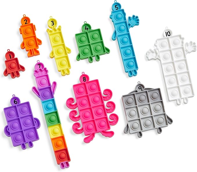 hand2mind Numberblocks Sensory Bubble Poppers, Fine Motor Tools, Ages 3+ by hand2mind