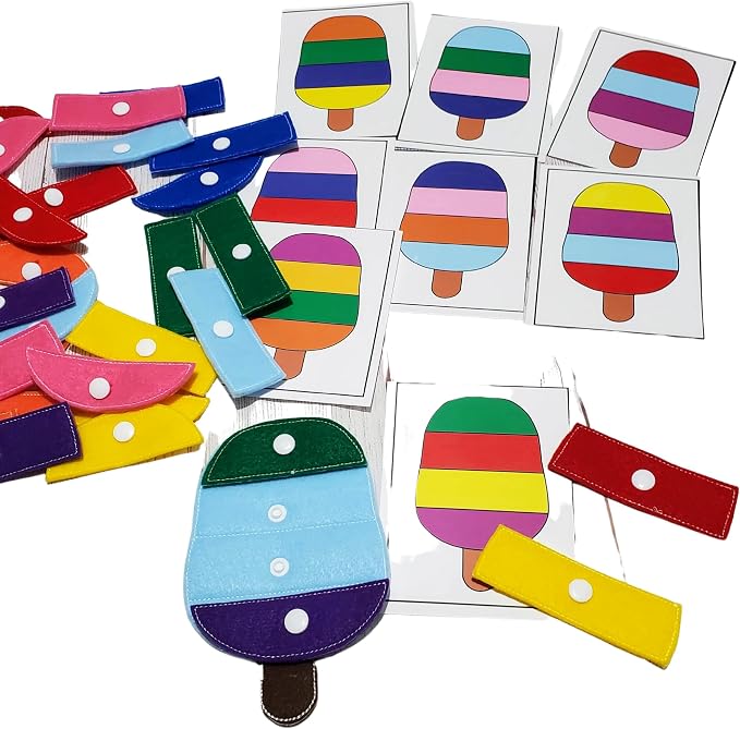 Color and Size Sequencing Match The Colors on The Cards Busy Bag Game for Toddlers - # 240 by Handmade