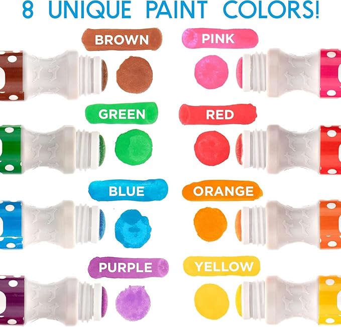16 Washable Dauber Dawgs Dot Markers for Toddlers - Bingo Markers for Dot Art w/ PDF Activity Books, Dot Paints Washable for Kids, Bingo Dabbers Dotters & Dobbers, Holiday Gifts Daubers, Dot Painting