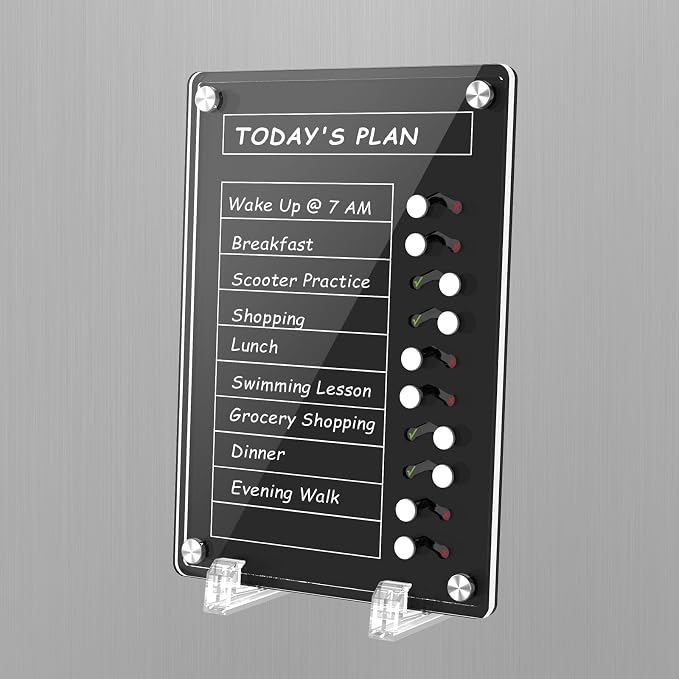 NiHome Chore Chart with Sliders,Magnetic to Do List Planning Board w/Stand - Image 8