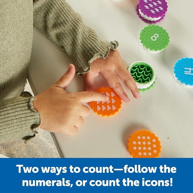 Learning Resources Mini Number Treats - Counting Skills, Cookies Toys, Montessori Fine Motor Skills, Math Manipulatives, Gifts for Boys and Girls - Image 4