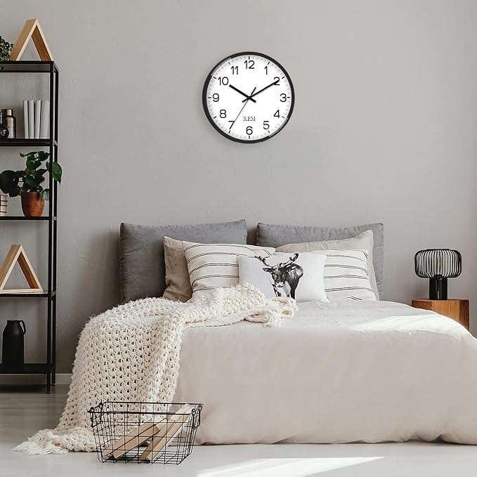 XFM 8 Inch Modern Small Wall Clocks Battery Operated - Image 6