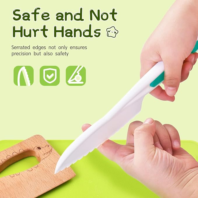 13 Pcs Kids Knife Set for Real Cooking Safe Kitchen Tools for Ages 4+ - Image 5