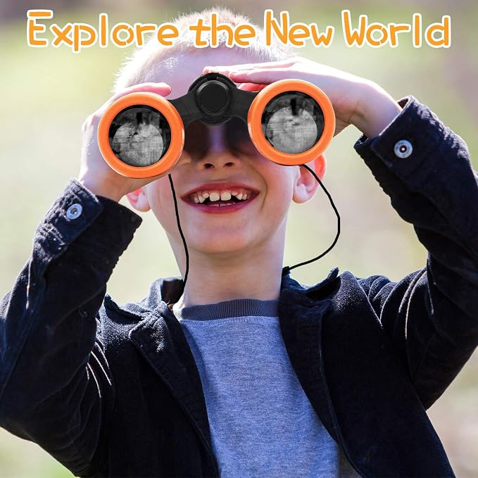 Scotamalone Kids Binoculars Shock Proof Toy Binoculars Set for Age 3-12 Years Old Boys Girls Bird Watching Educational Learning Hunting Hiking Birthday Presents - Image 4