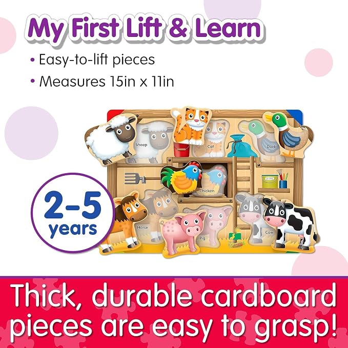 The Learning Journey: My First Lift & Learn - On The Farm – Early Active Puzzle Intellectual Development - Boys & Girls Puzzle Play Toddler Toys & Gifts for Ages 2-5 Award Winning - Image 10