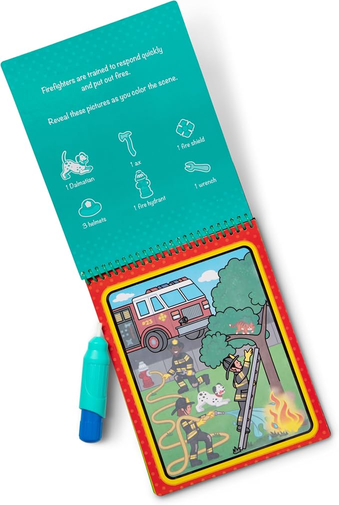 Melissa & Doug On The Go Water Wow! Reusable Water-Reveal Activity Pad- Occupations - Image 6