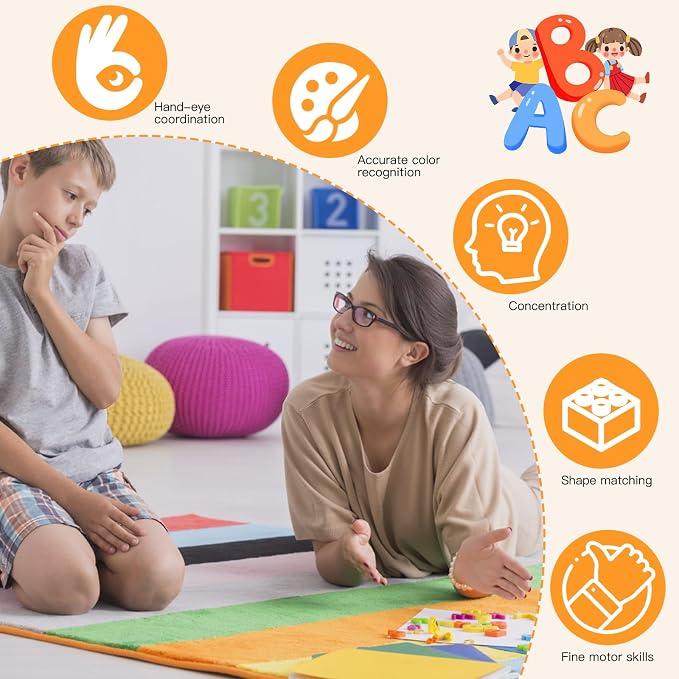 2 Pack Wooden Puzzles, Toddlers Alphabet Number Puzzles, ABC Learning Toys for Kids Ages 3-5, Preschool Learning Activities Gift Set for Boys & Girls - Image 4