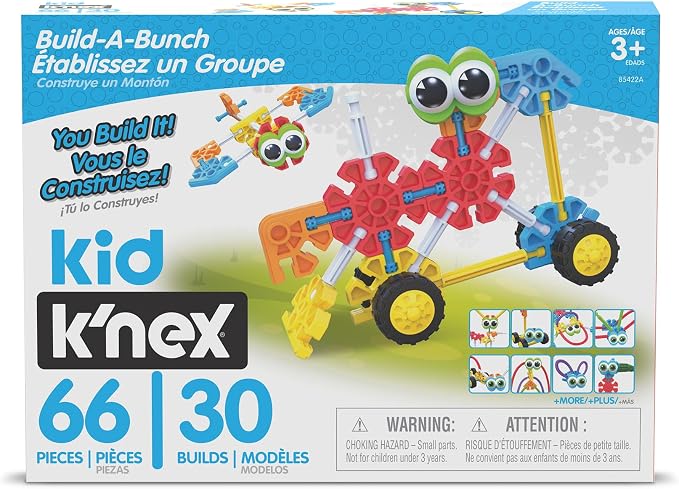 KID K'NEX - Build A Bunch Set ‚ 66 Pieces, Preschool STEM Building, Kid Construction Set, Creative Play‚ Ages 3+ by KNEX%7CConstructionToys