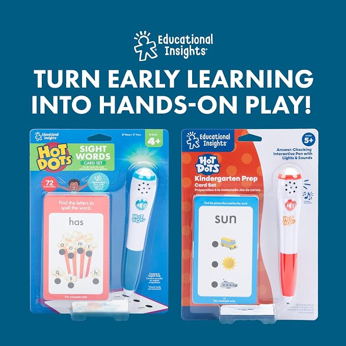 Educational Insights Hot Dots Preschool Prep Set – Toddler ABC Flash Cards with Interactive Pen, Preschool Learning Activities, Reading & Math Workbooks, Learn to Read for Kids Ages 4+ - Image 6