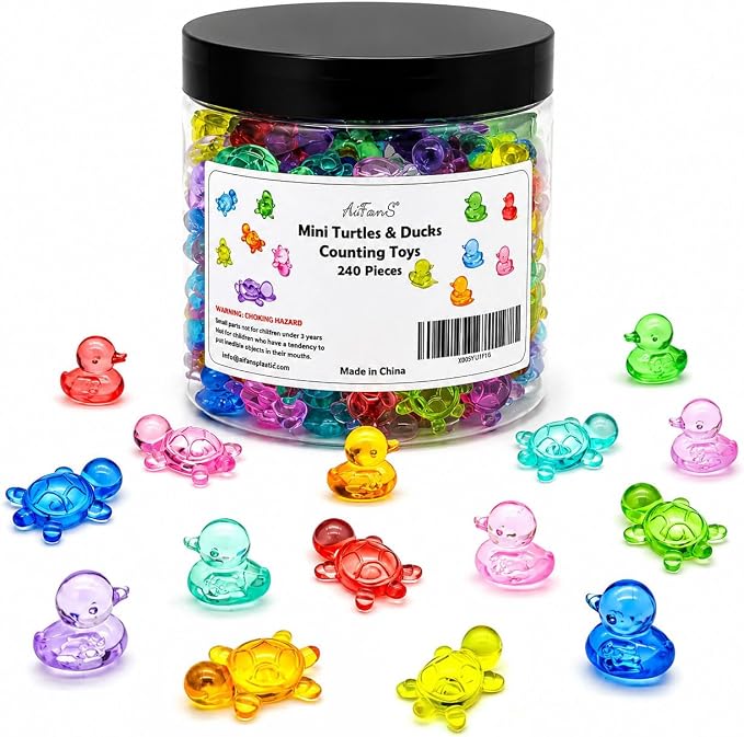 240PCS Translucent Counting Toys for Preschool with Storage Box by BetterDecorationBetterLife