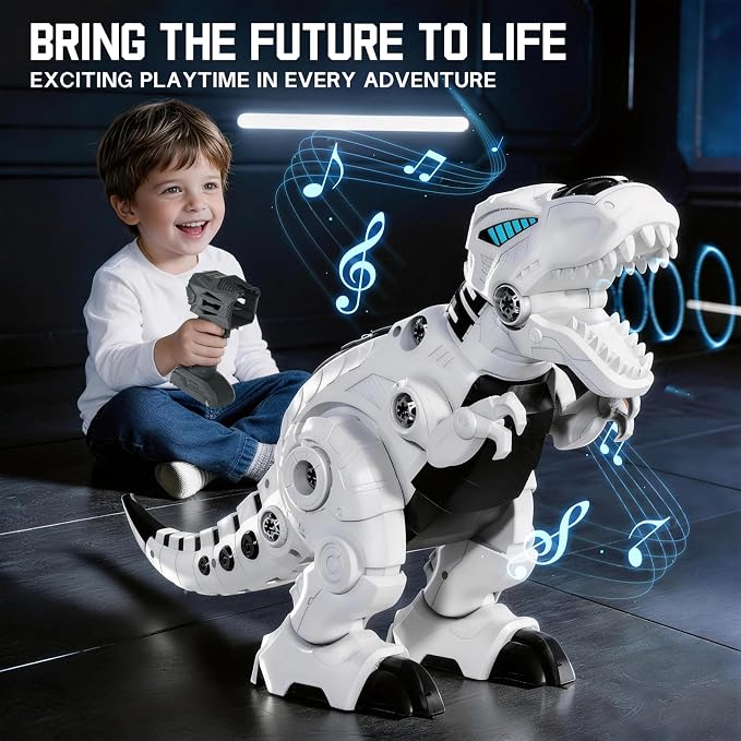 Remote Control & Take Apart Dinosaur Toy for Kids, Electric Walking Robot T-Rex Dino with Sound & Music, Educational STEM Building Toy, Christmas Birthday Gift for Boys Girls Ages 3 4 5 6 7 8+ - Image 5