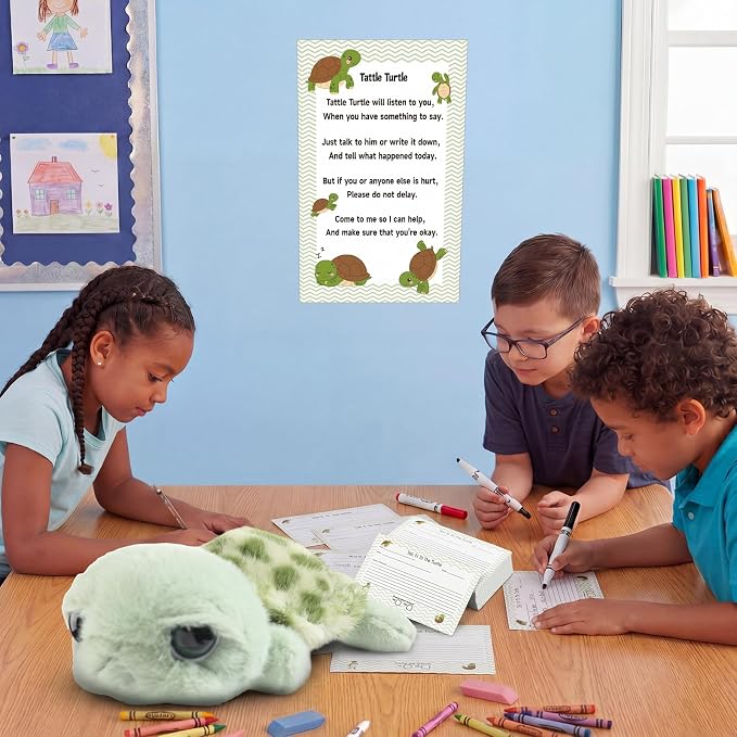 Civaner Tattle Turtle Classroom Behavior Management Plush with 51 Cards Tag - Image 6