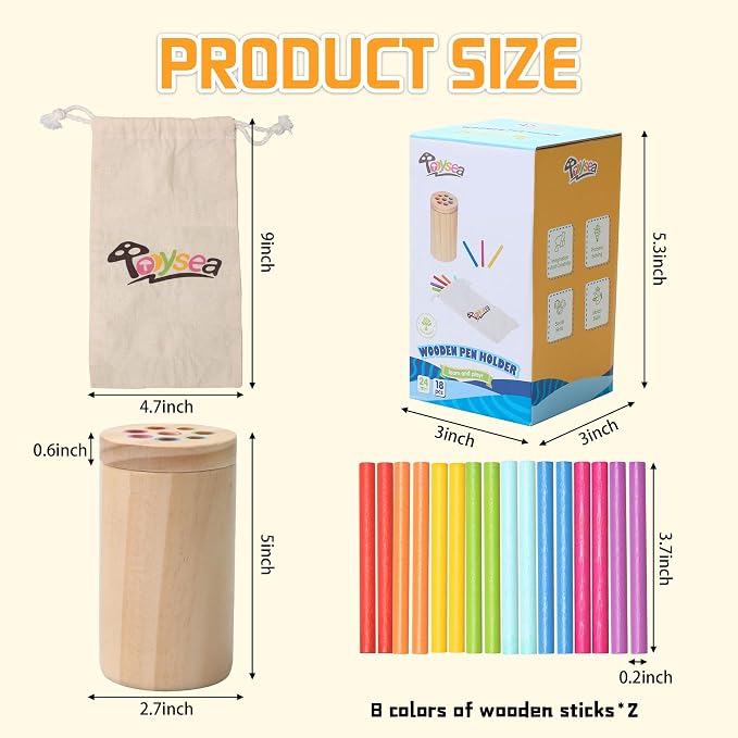 Montessori Toys for 1-3 Year Old,Color Sorting & Fine Motor Skills Preschool Learning Activities,Wooden Sensory Easter Toys for Toddlers - Image 3