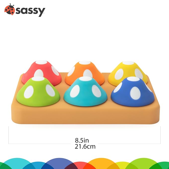 Sassy Mischievous Matching Mushrooms,Sorting Board,Social Emotional Learning Toy,STEM,12+ Months,(Pack of 6) - Image 3