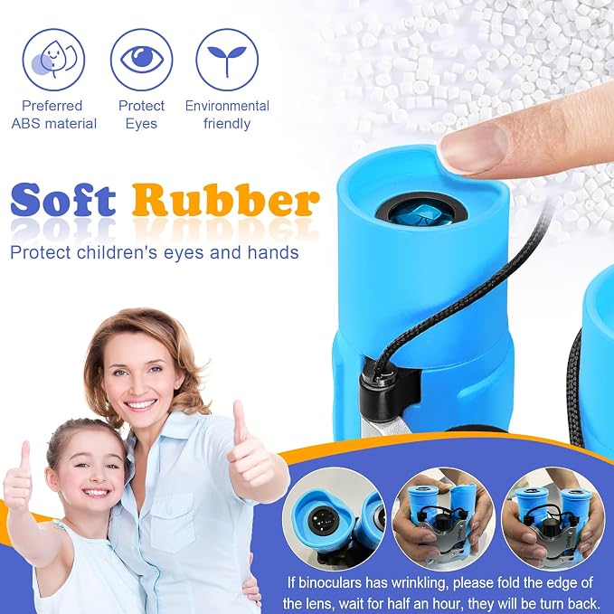 Real Binoculars for Kids Gifts for 3-12 Years Boys Girls 8x21 High-Resolution Optics Compact Toy Binocular for Bird Watching,Travel, Camping - Image 4