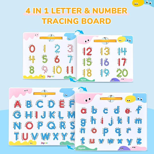 JoyCat Magnetic Letter and Number Tracing Board Set, ABC and Numbers 1-20 - Image 2
