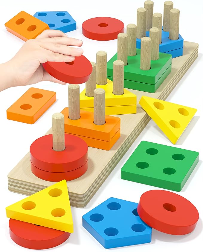 Montessori Sensory Toys for 1 2 Year Old Boy Girl Gifts, Puzzle for Toddler by WelcometoYetonamrsToyWorld
