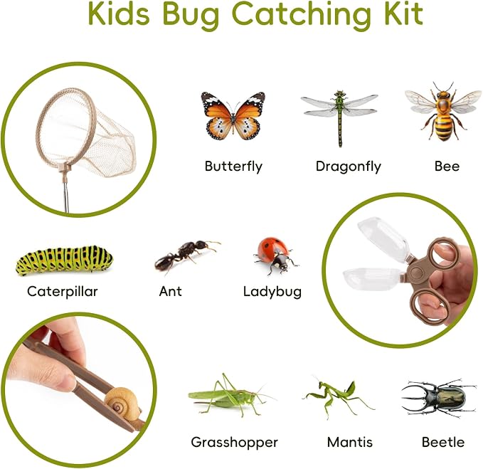 11Pcs Wooden Bug Catcher for Kids, Outdoor Toys for Kids Ages 4-8 - Image 2