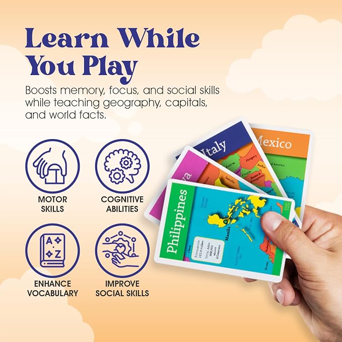 World Bingo for Kids Ages 4 and Up, Geography Game for Home, School or Camp - Image 3